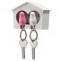 Qualy-duo vogelhuisje sleutelhanger-roze wit-5796