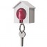 Qualy-vogelhuisje sleutelhanger-wit roze-5797