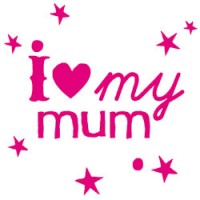 mini sticker i love my mum