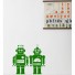 Ferm Living-sticker mural robot-robots groen-3160