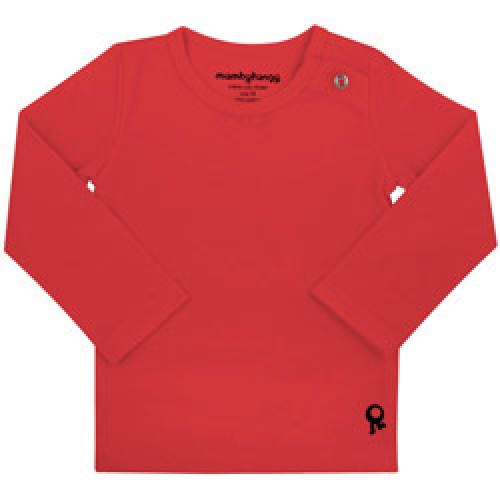 Weg Van toepassing Kleren Mambo Tango-rode baby t shirt met lange mouw-rood 62-prod4322-nl