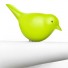 Qualy-speels vogel kapstokhaakje-wit groen-9259