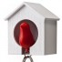Qualy-porte clé maison oiseau-wit rood-3976
